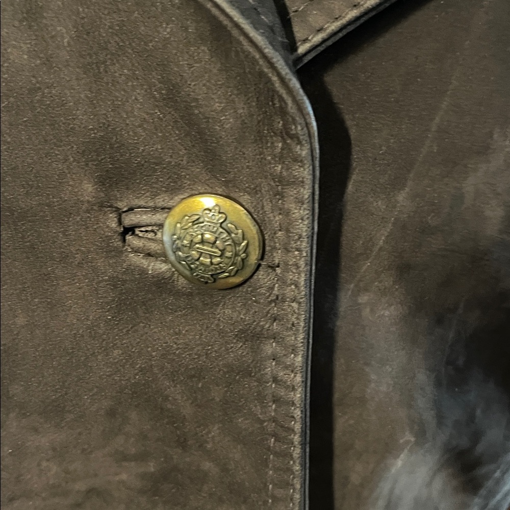Vintage Bohemian Brown Suede Fitted Jacket w/pockets & decorative Buttons Size S - Picture 6 of 16